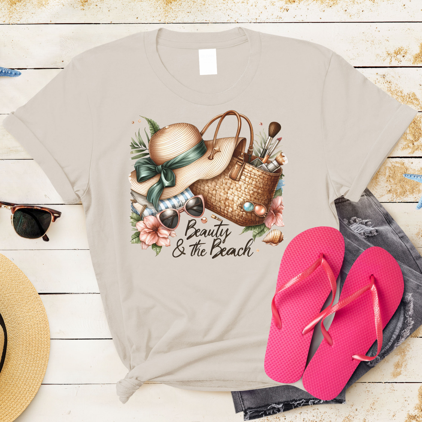 Beauty and the beach t-shirt