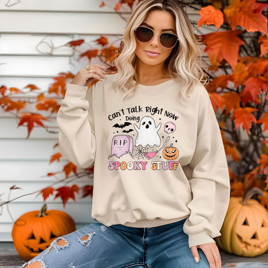 Can't Talk Right Now Doing Spooky Stuff T-Shirt| Long Sleeve| Sweatshirt