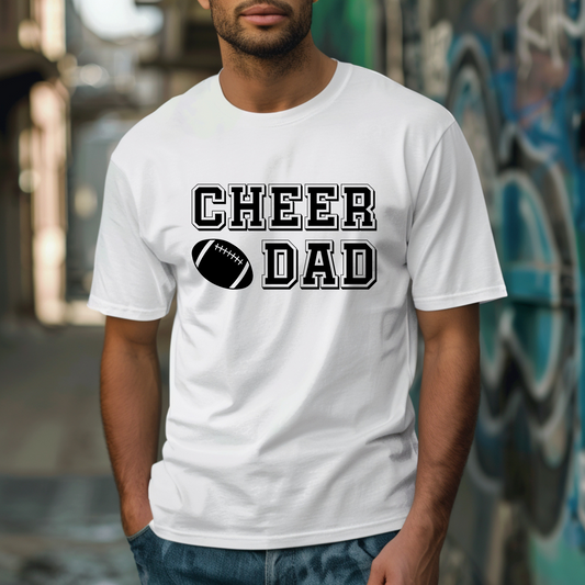 Cheer dad with football shirt