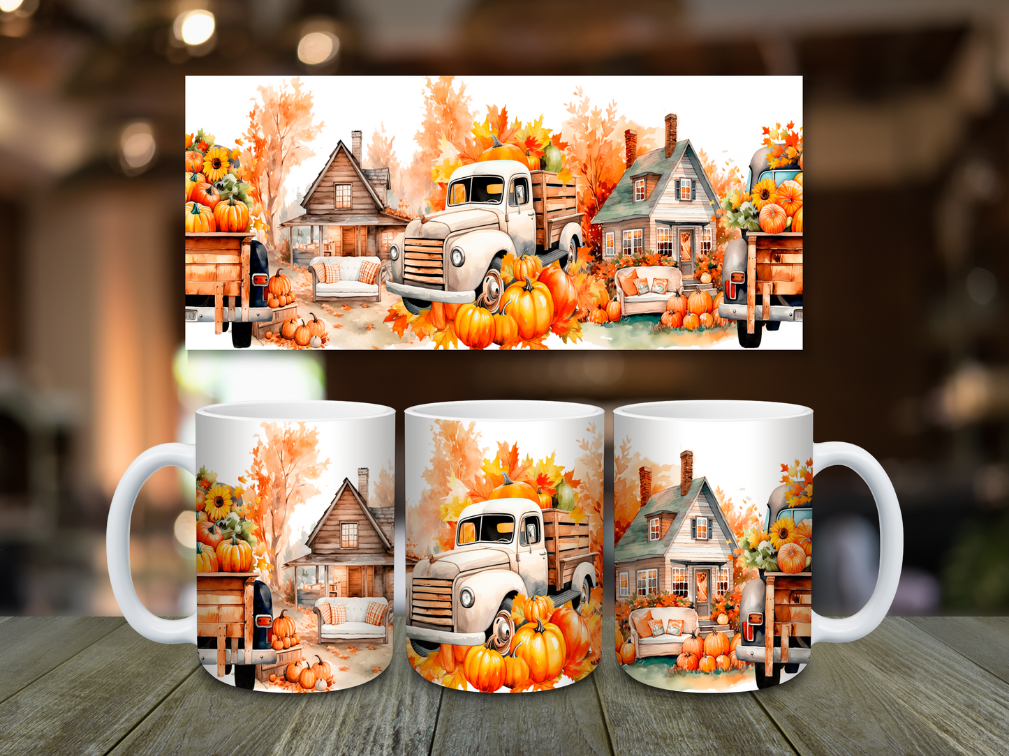 Fall Truck Scene Mug