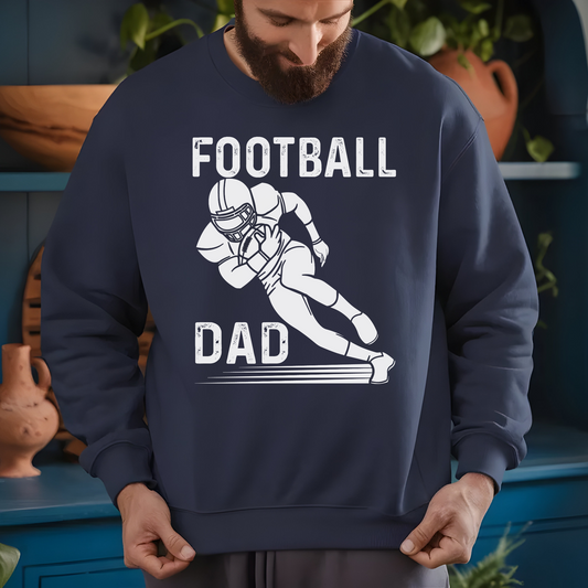 Football dad running player t-shirt, long sleeve, or sweatshirt