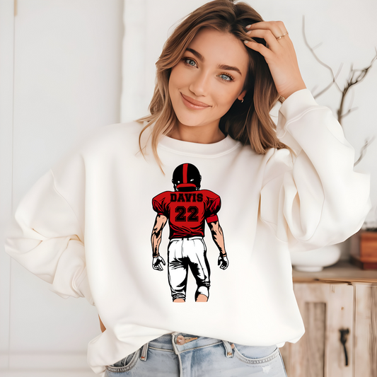 Football player name option 1 t-shirt, long sleeve, or sweatshirt