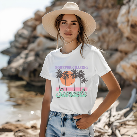 Forever chasing sunsets t-shirt