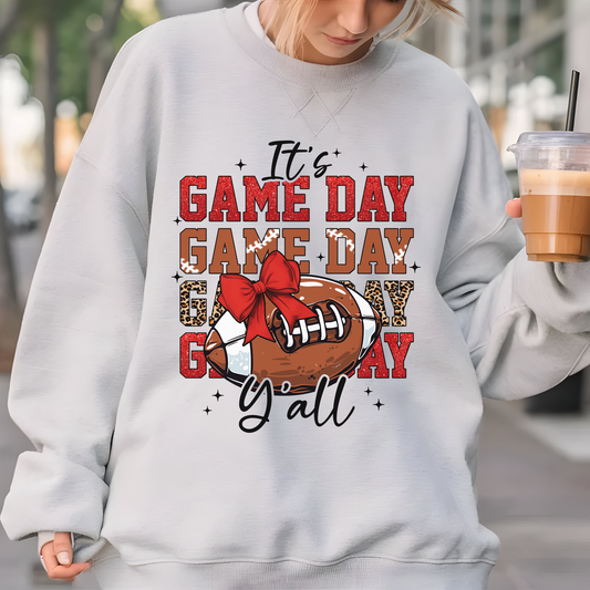 It's game day y'all t-shirt, long sleeve, or sweatshirt