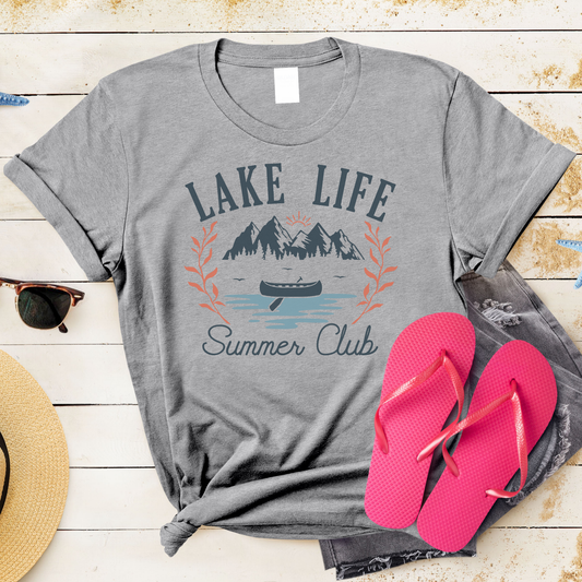 Lake life summer club t-shirt