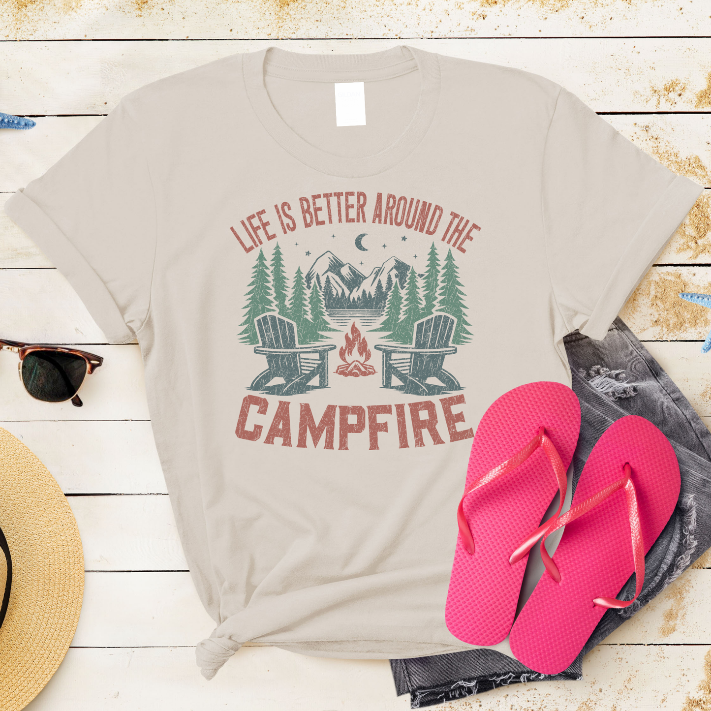 Life is better around the campfire t-shirt