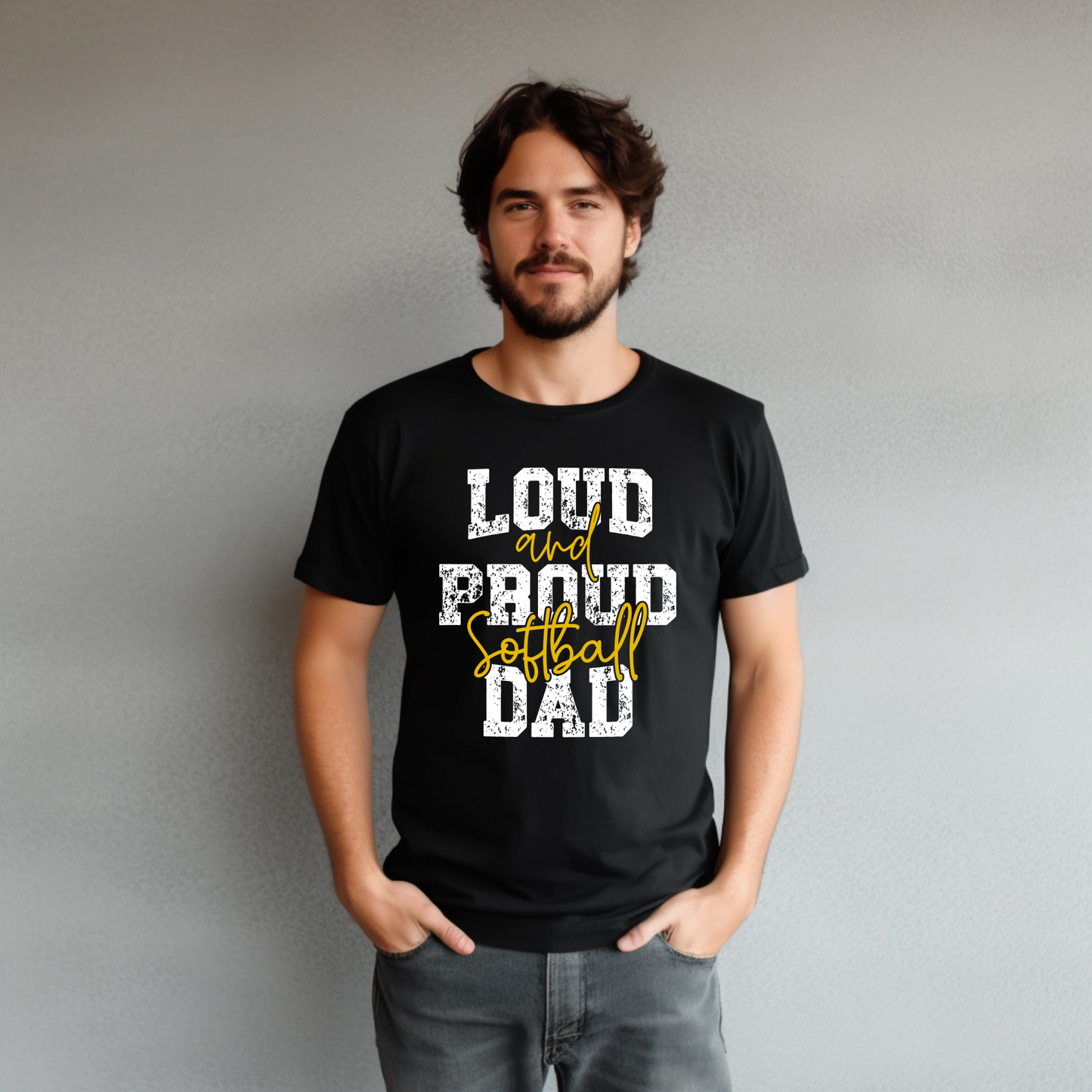 Loud and proud softball dad shirt