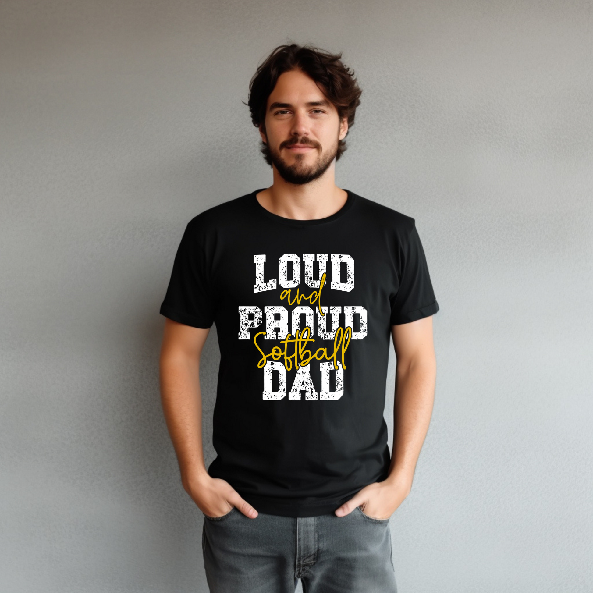 Loud and proud softball dad shirt