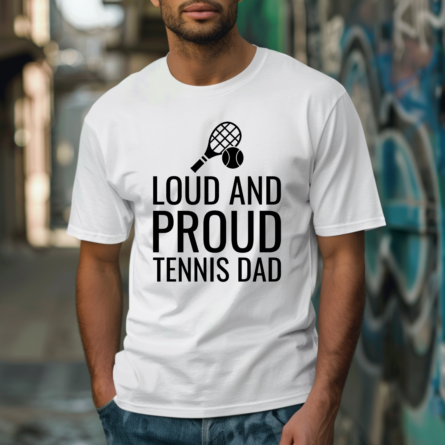 Loud and proud tennis dad shirt