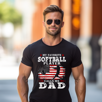 My favorite softball player calls me dad shirt