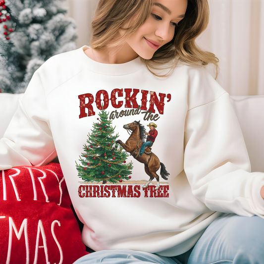 Rockin around the Christmas tree t-shirt, long sleeve, sweatshirt, or hoodie