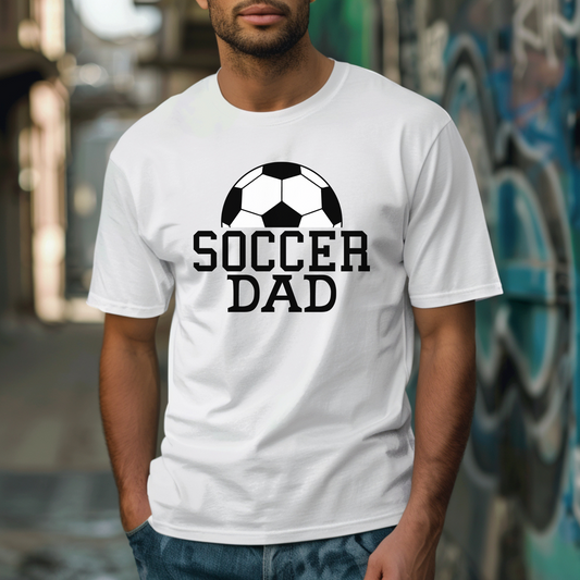 Soccer dad with ball shirt