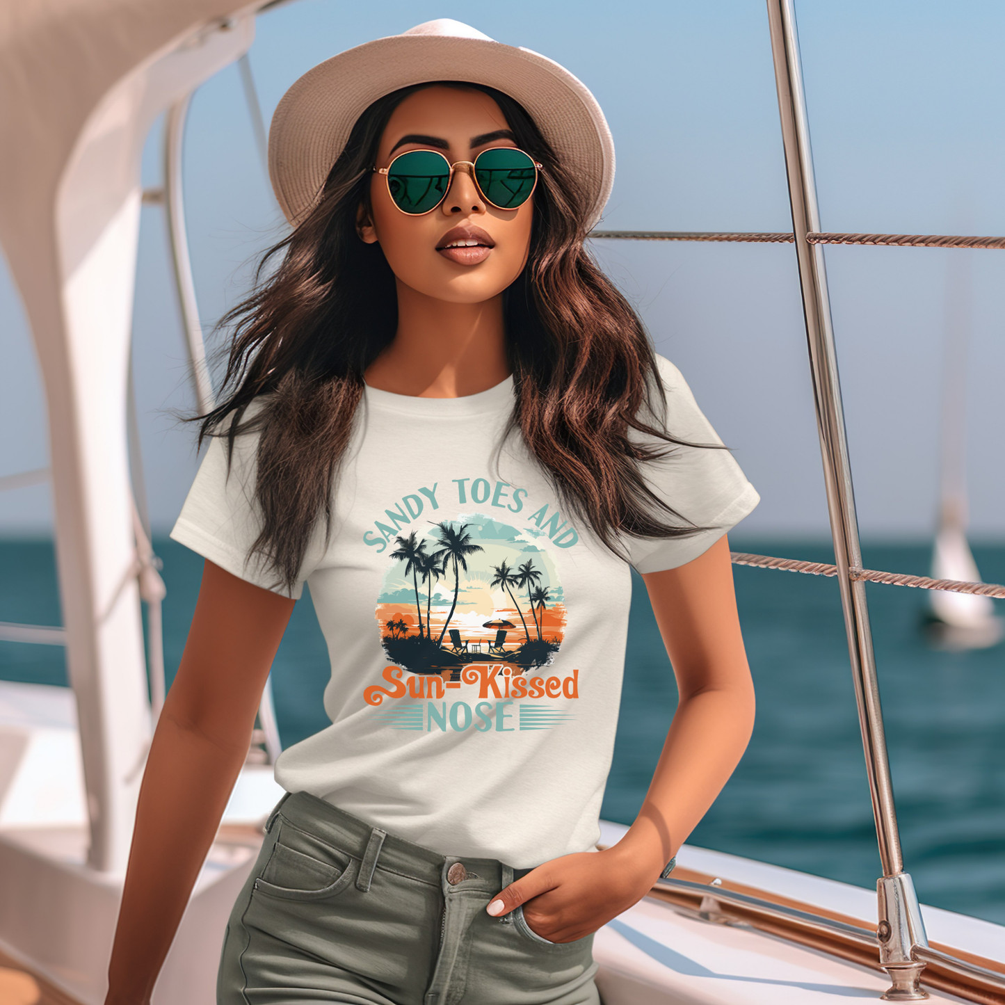 Sandy toes and sun-kissed nose t-shirt