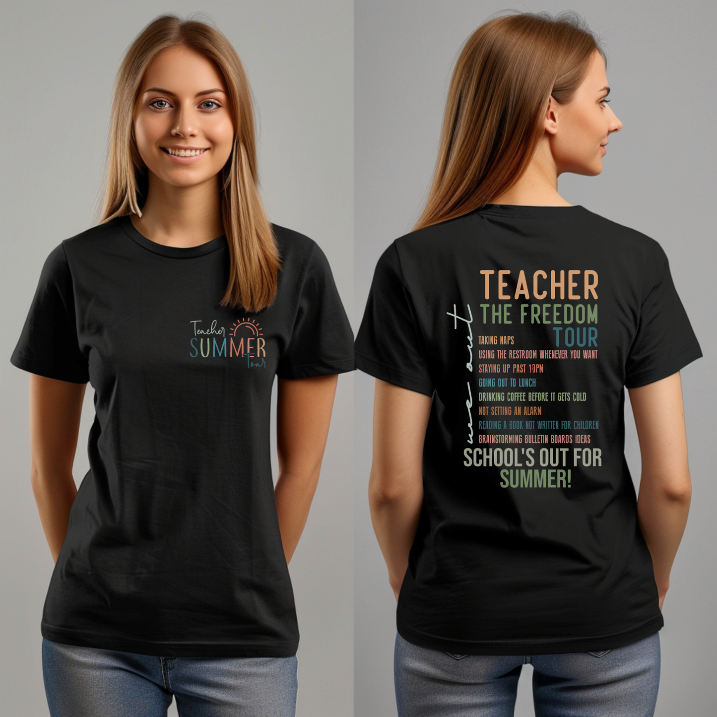 Teacher summer freedom tour t-shirt